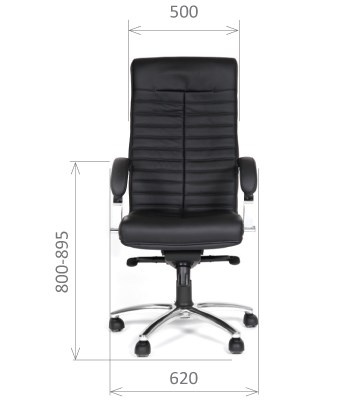 Кресло CHAIRMAN 480 Экокожа премиум черная в Нальчике - изображение 1